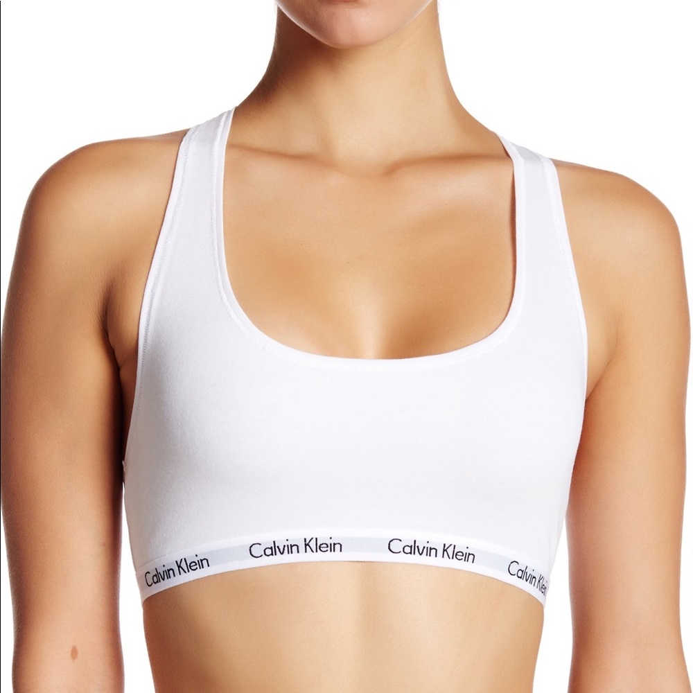 Calvin Klein White Sports Bra - Picture 2 of 3